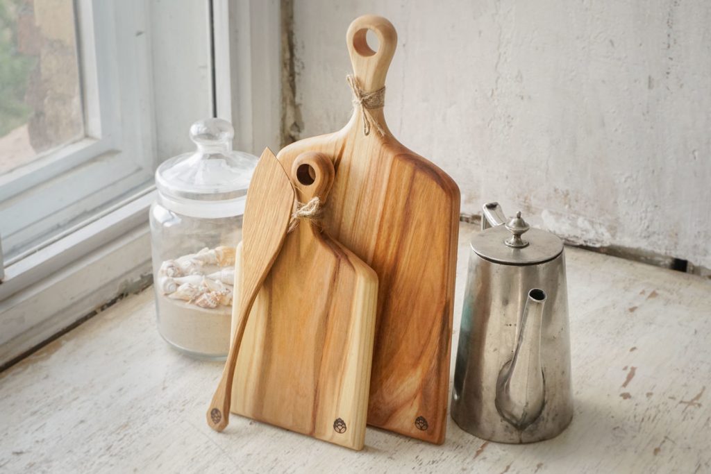 snijplanken, spatels, pannenlappen